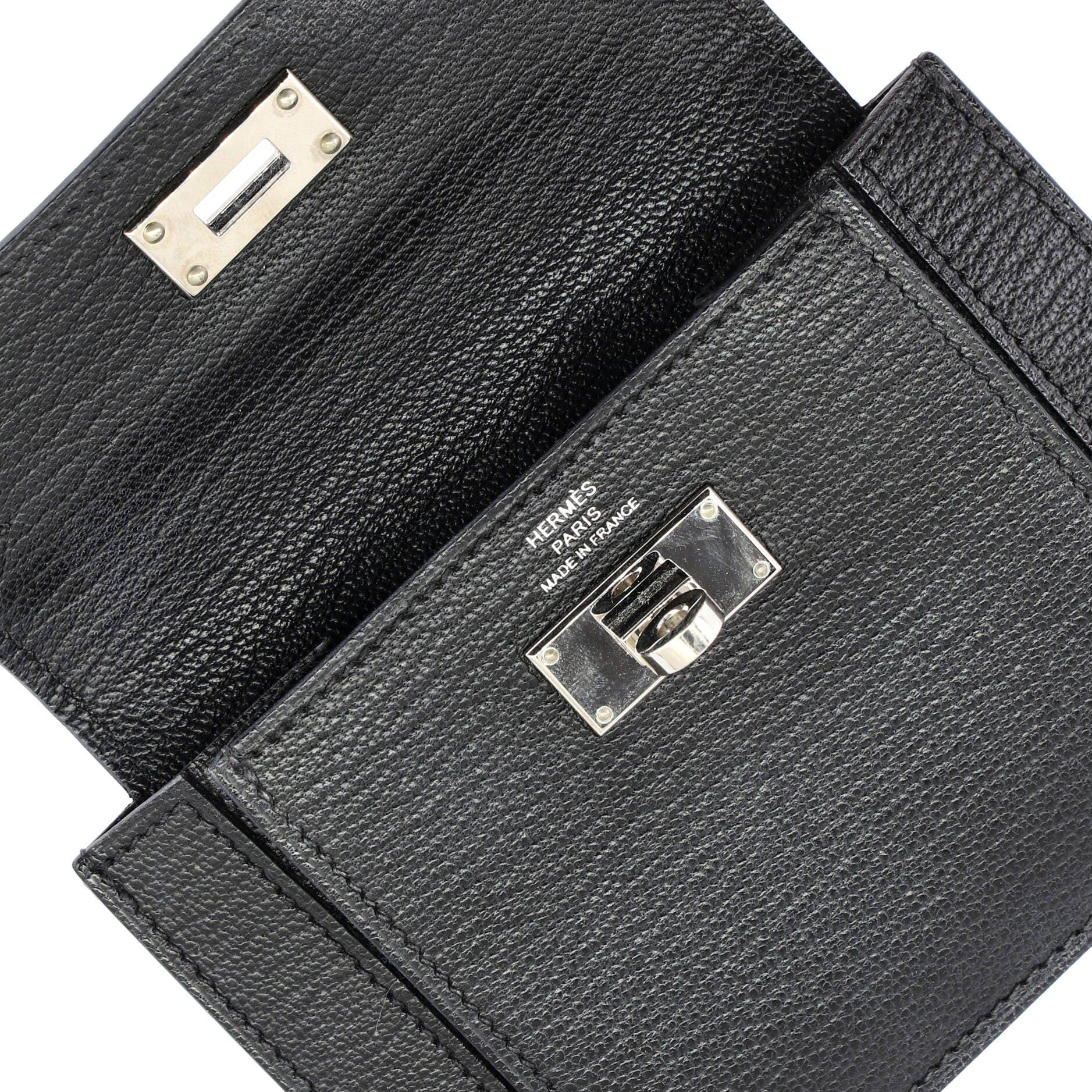 Pre-Owned Hermes Kelly Pocket Compact Wallet Chevre Mysore, Alternate, color, 