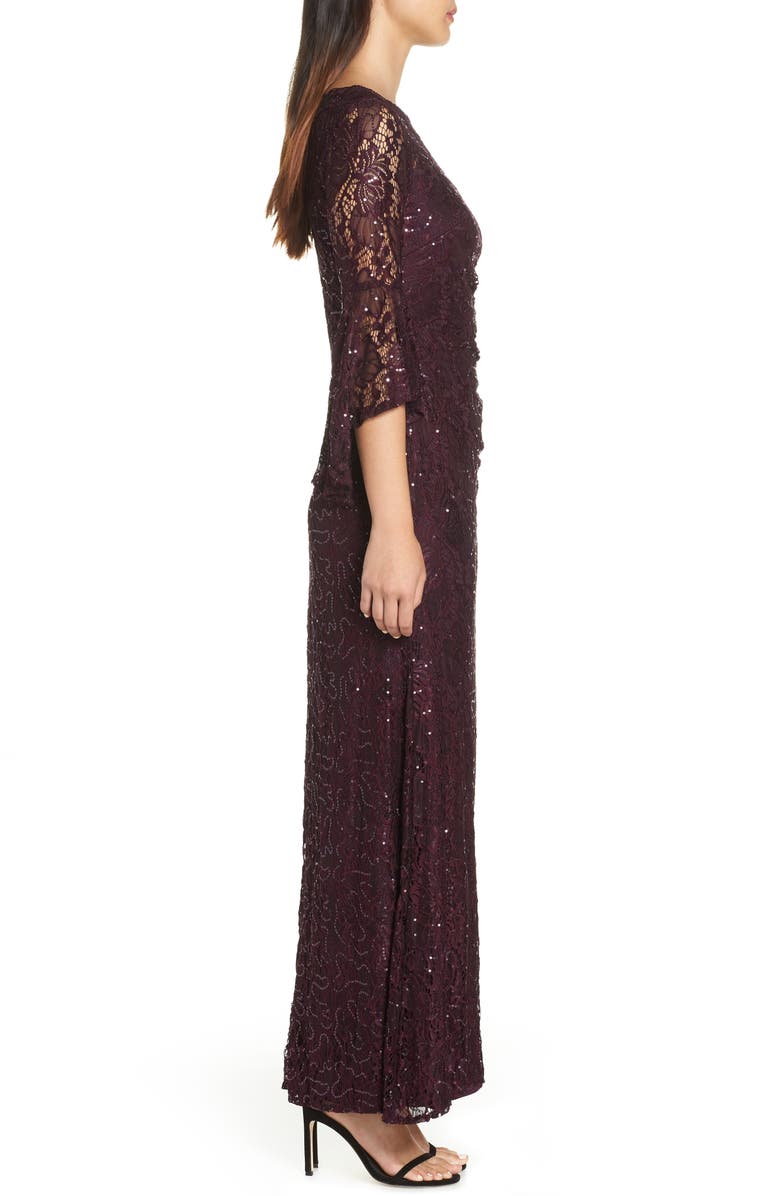 Morgan & Co. Sequin Embellished Gown, Alternate, color, 
