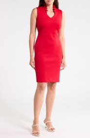Calvin Klein Ruffle Trim Shift Dress
