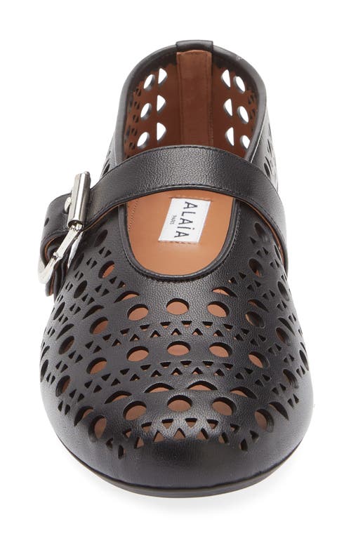Alaïa Eyelet Detail Suede Ballerina Flats In Multi