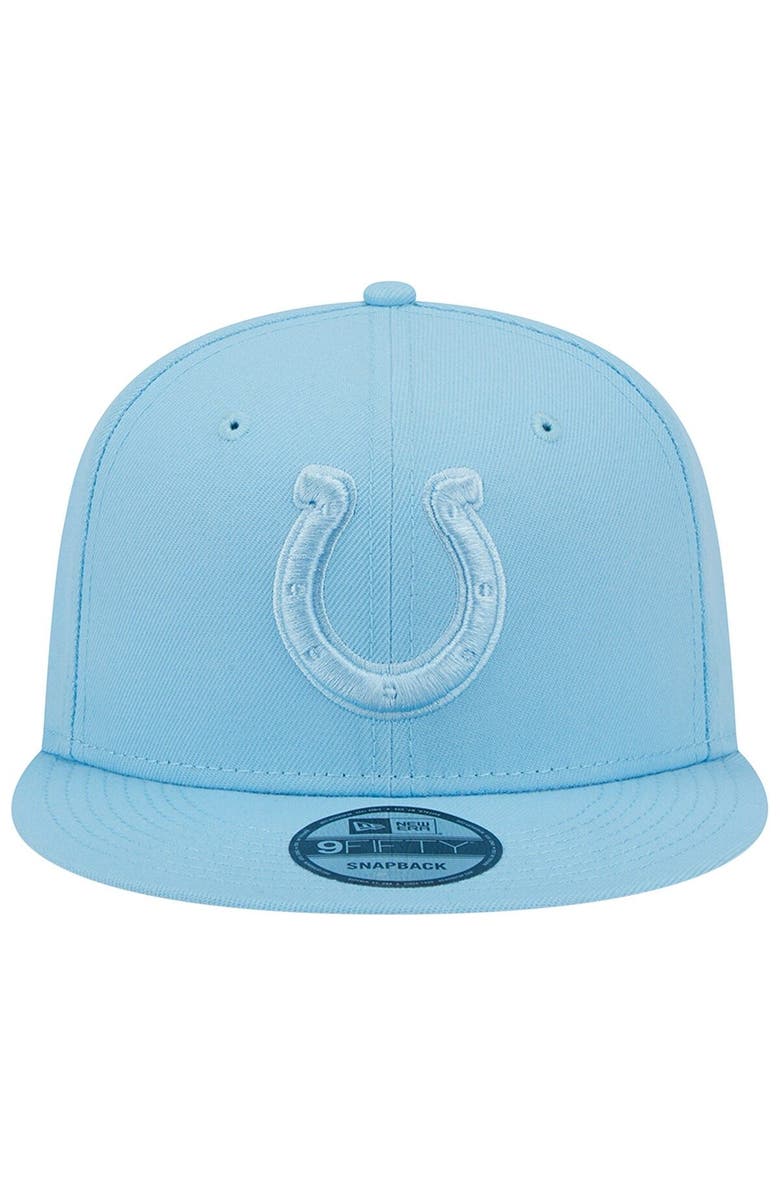 New Era Men's New Era Light Blue Indianapolis Colts Color Pack Brights 9FIFTY Snapback Hat, Alternate, color,