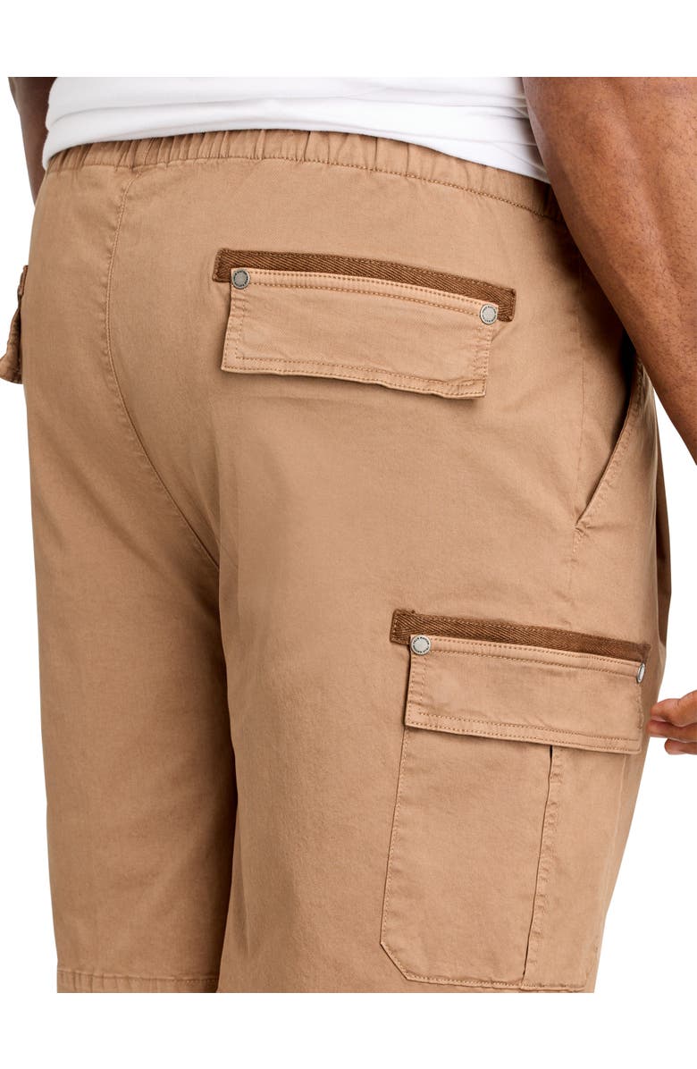 True Nation by DXL Big & Tall Athletic Fit Drawstring Cargo Shorts, Alternate, color, Portabella