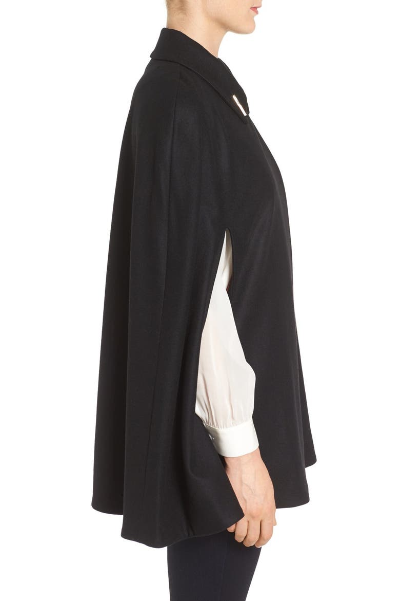 Leisl Chain Collar Cape, Alternate, color, BLACK