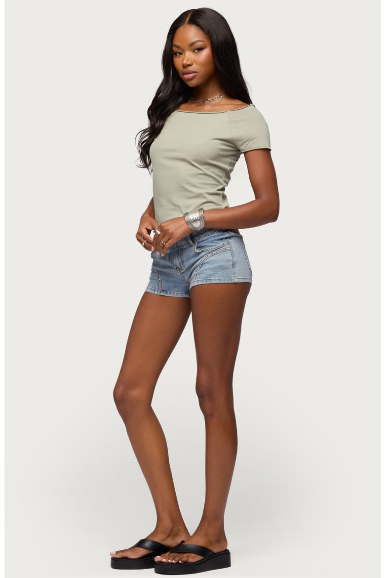 Kamalah Cotton Boatneck Tee, Alternate, color, SAGE