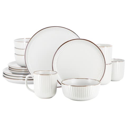 Leo 16 Piece Stoneware Dinnerware Set
