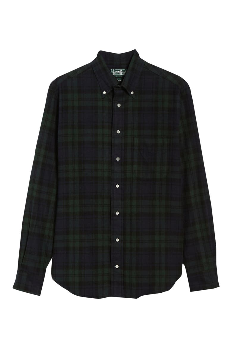 Blackwatch Plaid Flannel Shirt, Alternate, color, MULTI