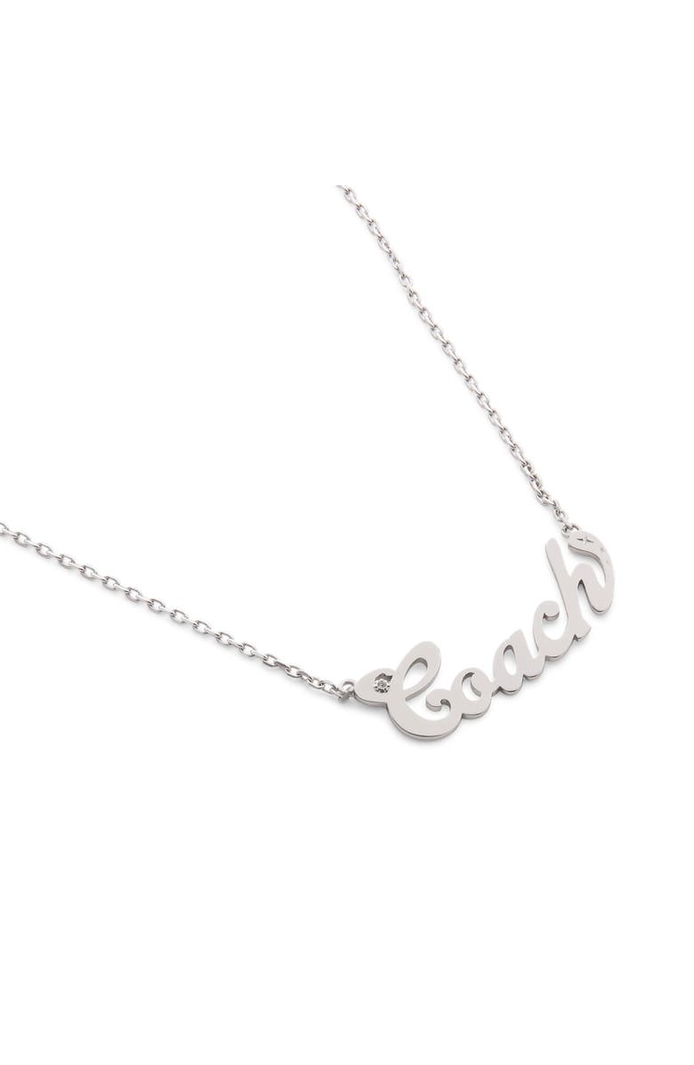 COACH Logo Pendant Necklace, Alternate, color, 