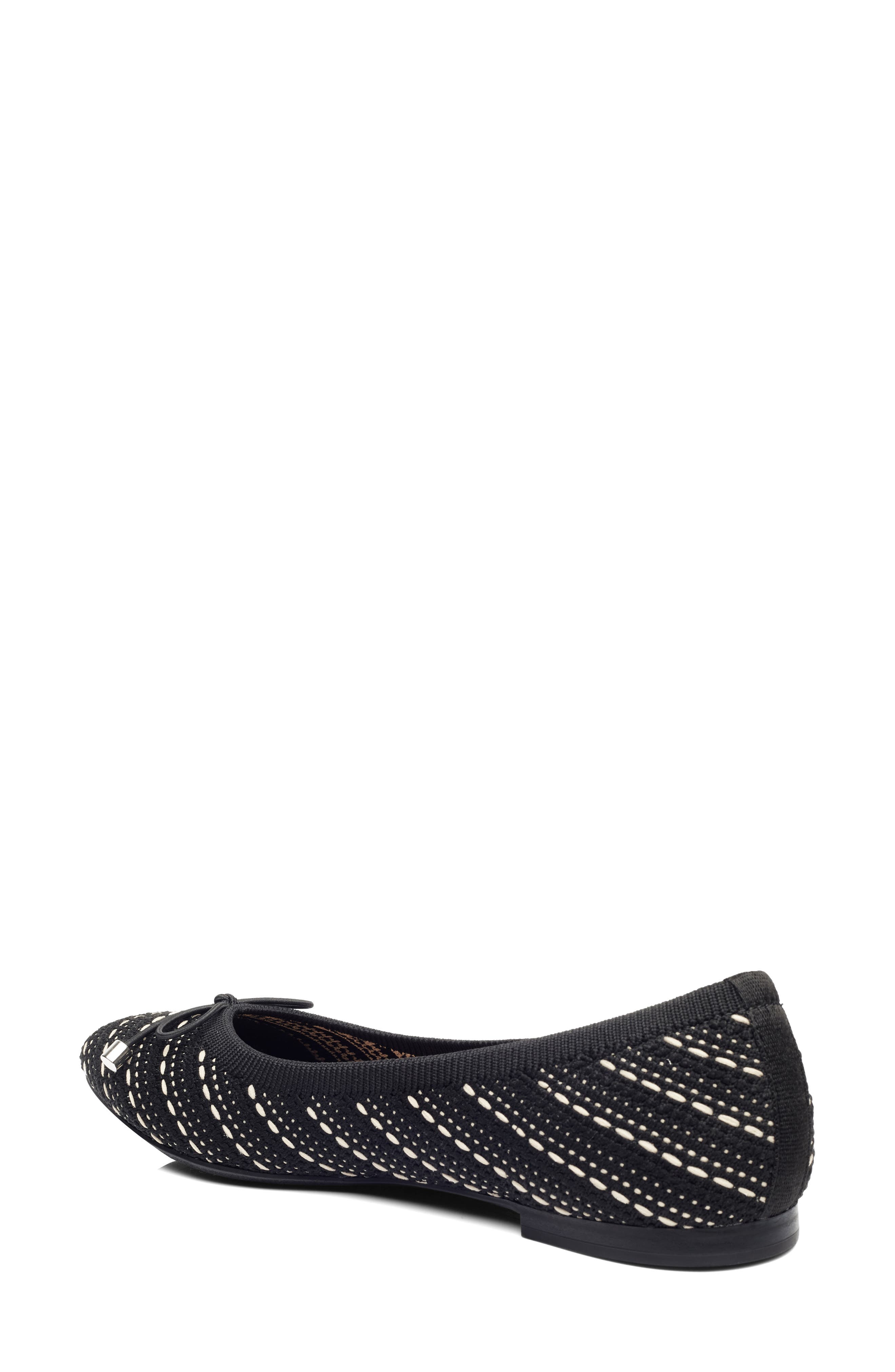 Me Too Saylor Ballet Flat, Alternate, color, Black/ Ivory Dot