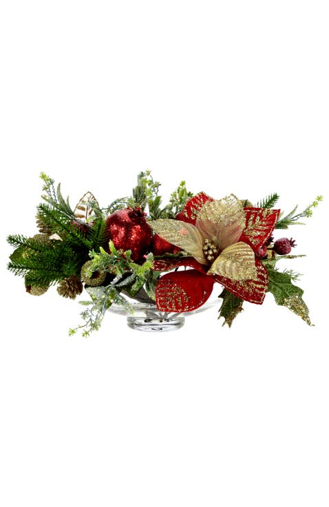 Large Poinsettia Centerpiece, Red