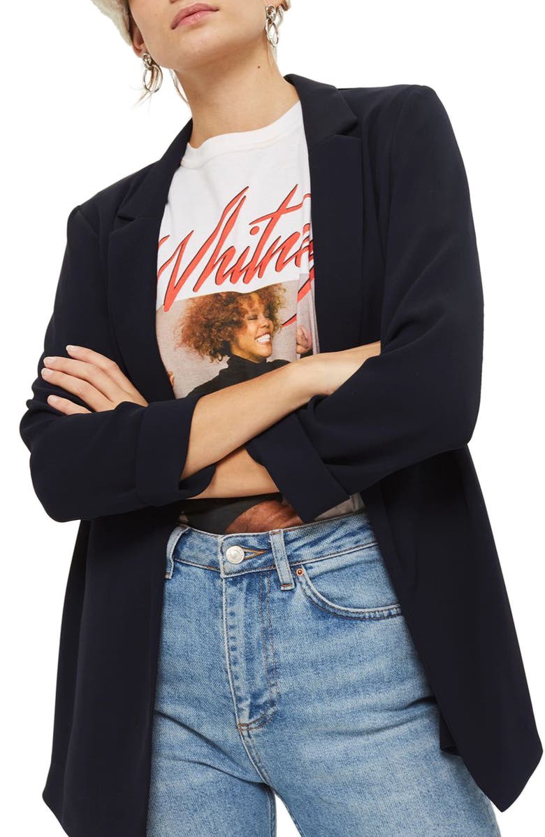 Topshop Chuck On Blazer, Main, color,