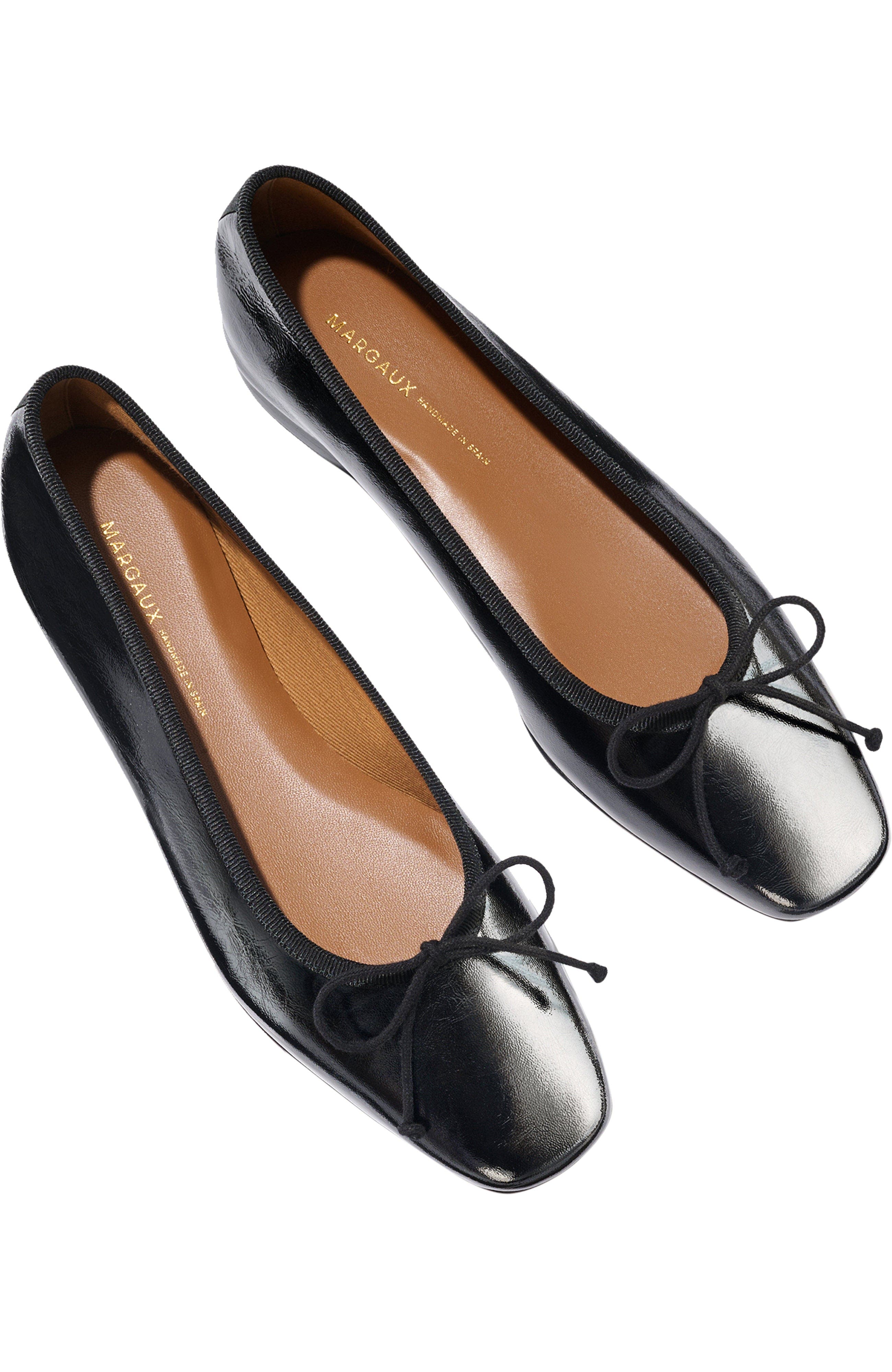 MARGAUX The Fonteyn Flat, Alternate, color, Black Crinkle-Gloss Nappa