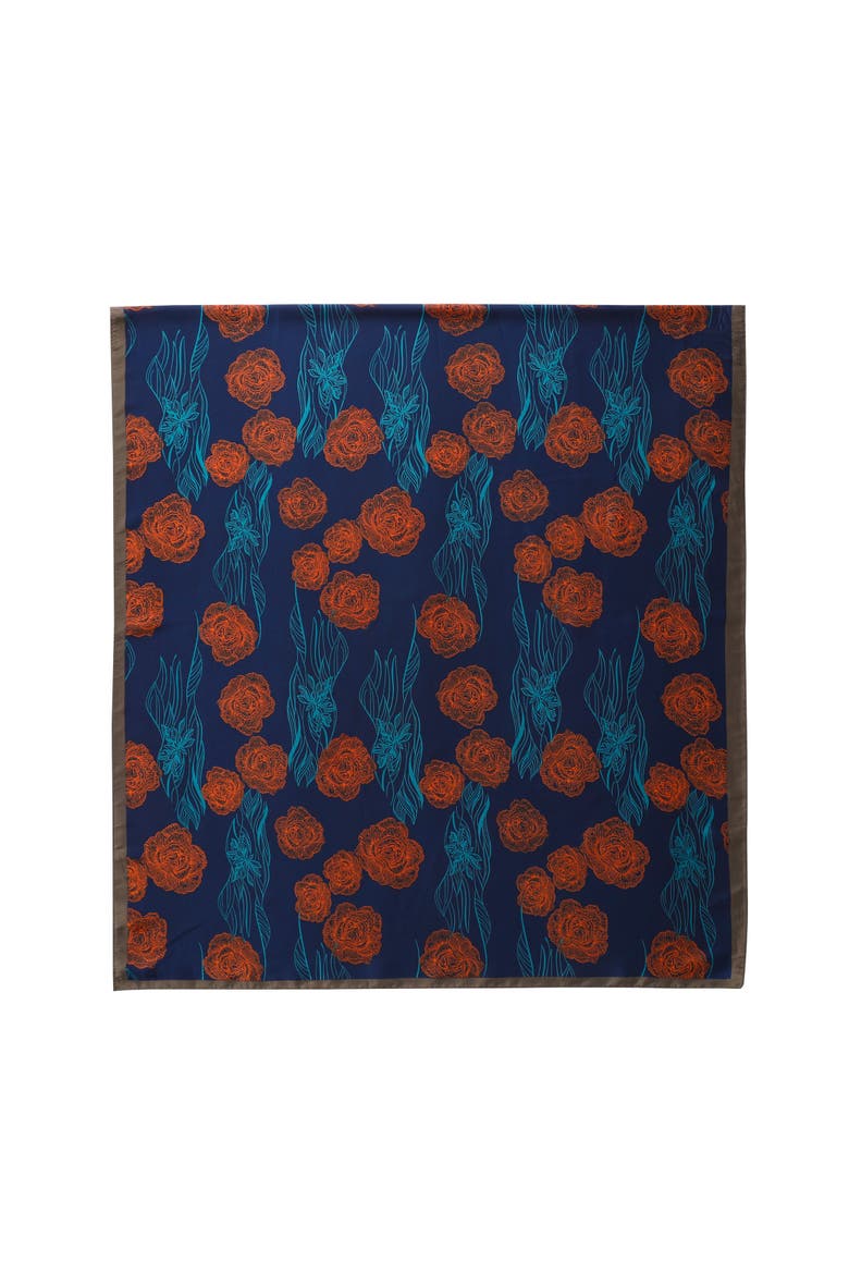 The Roses Scarf, Alternate, color, Blue
