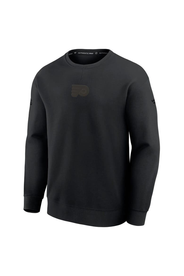Men's Fanatics Black Philadelphia Flyers Authentic Pro Road Tri-Blend Sweatshirt, Alternate, color, Black