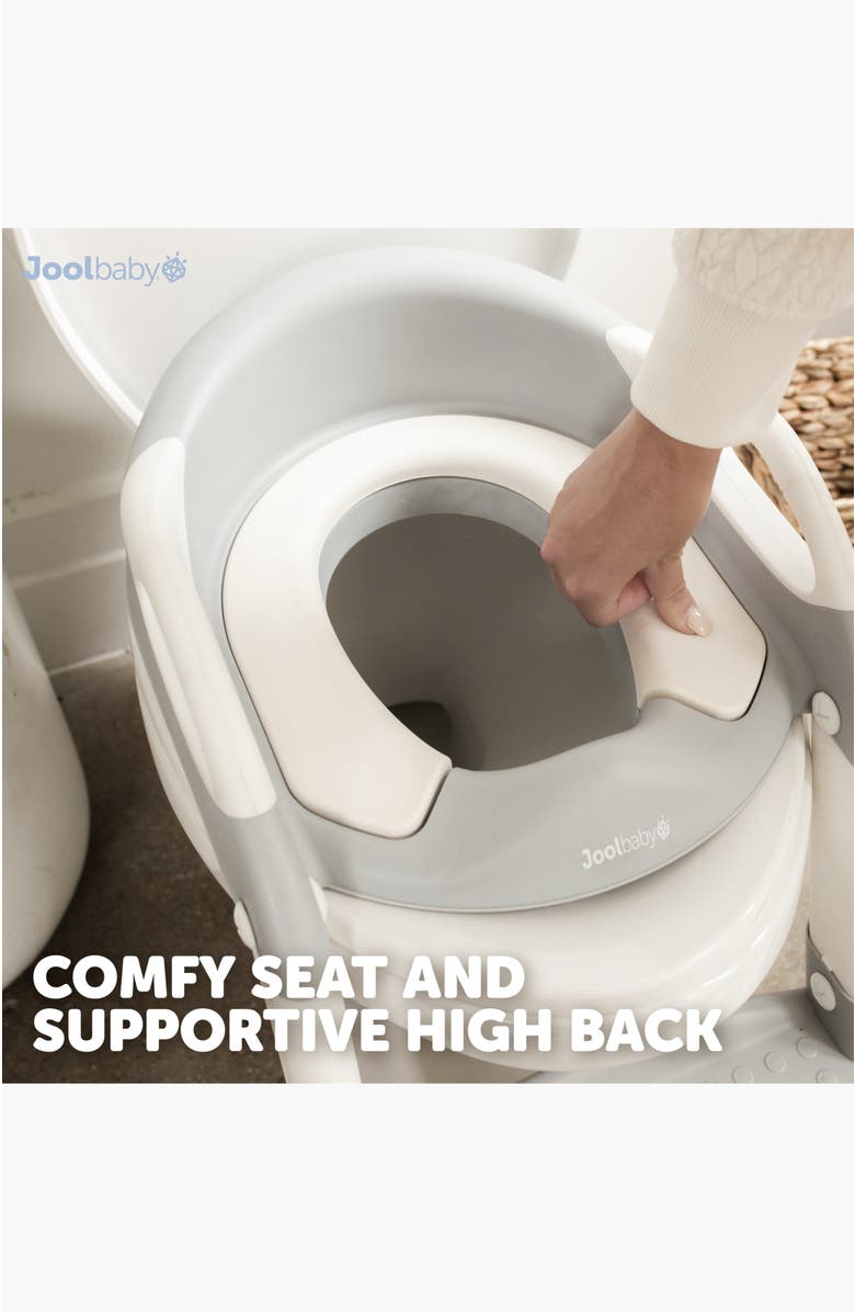 Jool Baby Potty Training Seat with Step Ladder, Alternate, color, Gray