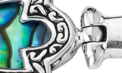 Samuel B. Sterling Silver Hamsa Toggle Bracelet In Blue/green