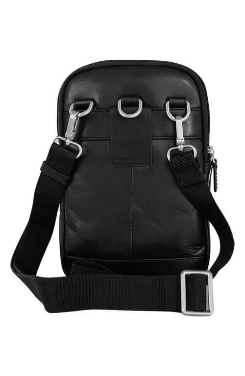 Mancini Organizer Crossbody Bag In Black