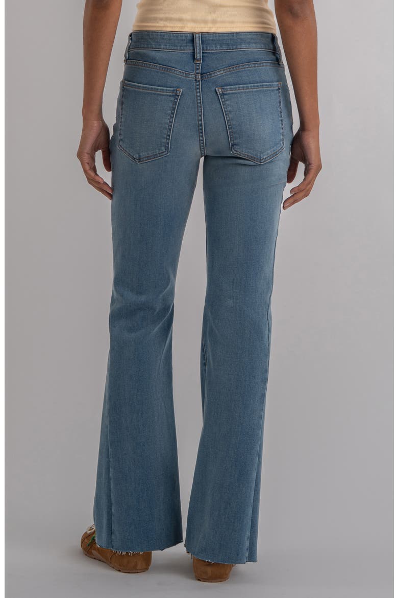 Kelly Raw Hem High Waist Kick Flare Jeans, Alternate, color, ZEST