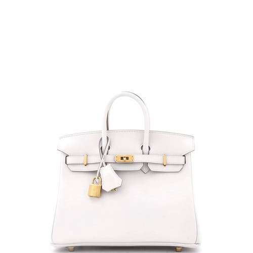 Pre-owned Hermes Hermes Birkin Handbag Grey Swift With Gold Hardware 25 In Gray