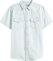 Tecovas Short Sleeve Denim Snap-Up Shirt