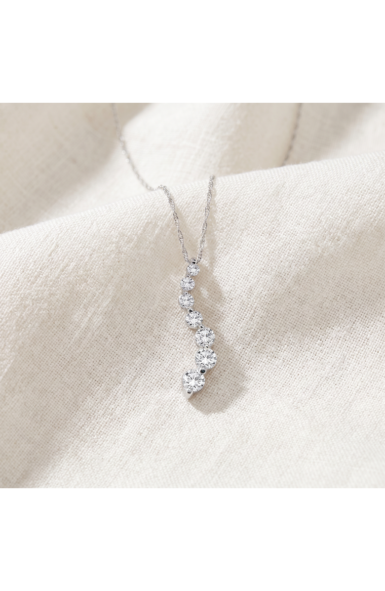 Bliss Diamond 1/2Ct Diamond Journey Pendant 18" Women's Necklace Lab Grown 3/4" Tall, Alternate, color, Silver