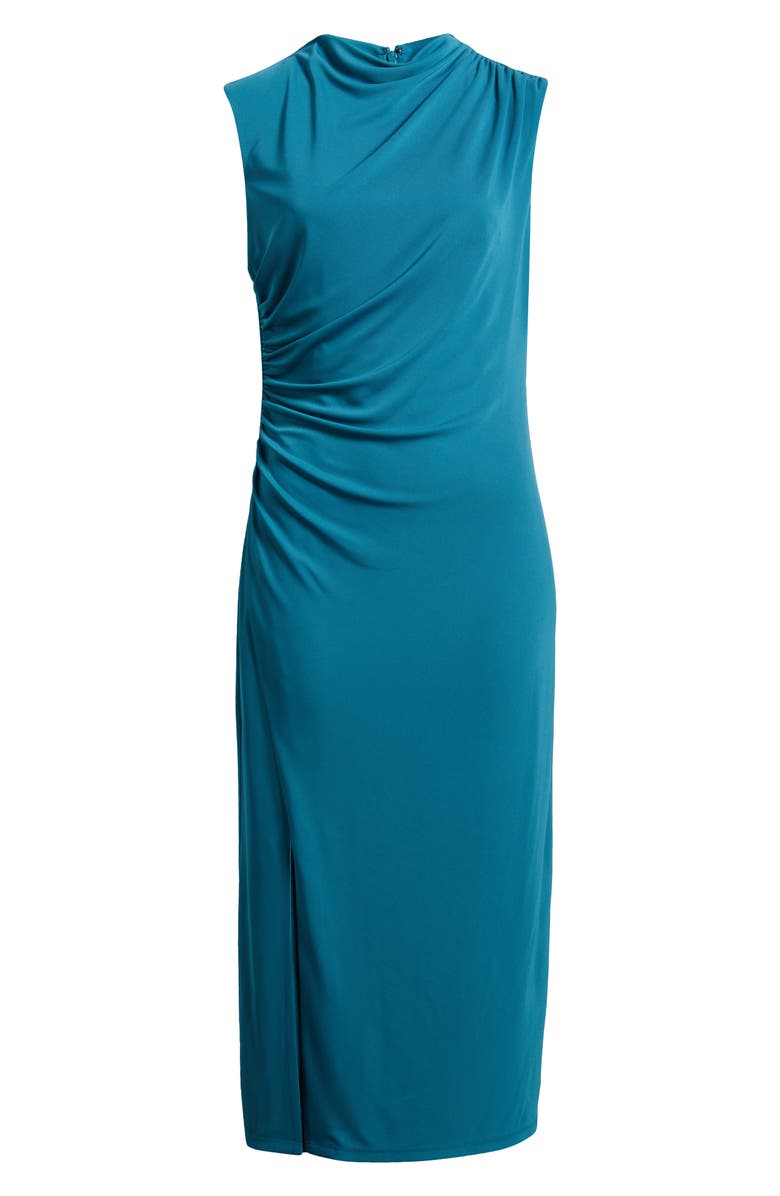 Anne Klein Drape Mock Neck Sleeveless Dress, Alternate, color, 