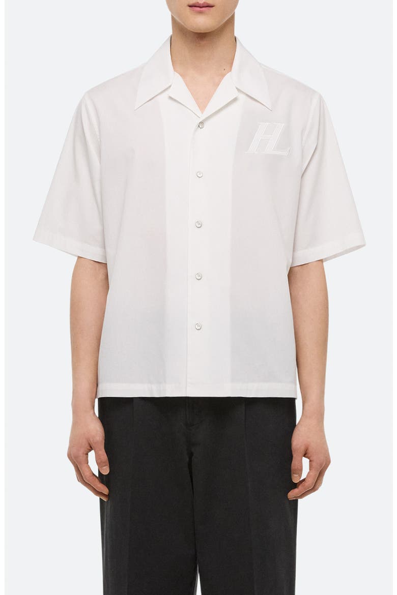 Boxy Soft Broad Poplin Camp Shirt, Main, color, WHITE - 100