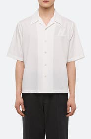 Helmut Lang Boxy Soft Broad Poplin Camp Shirt