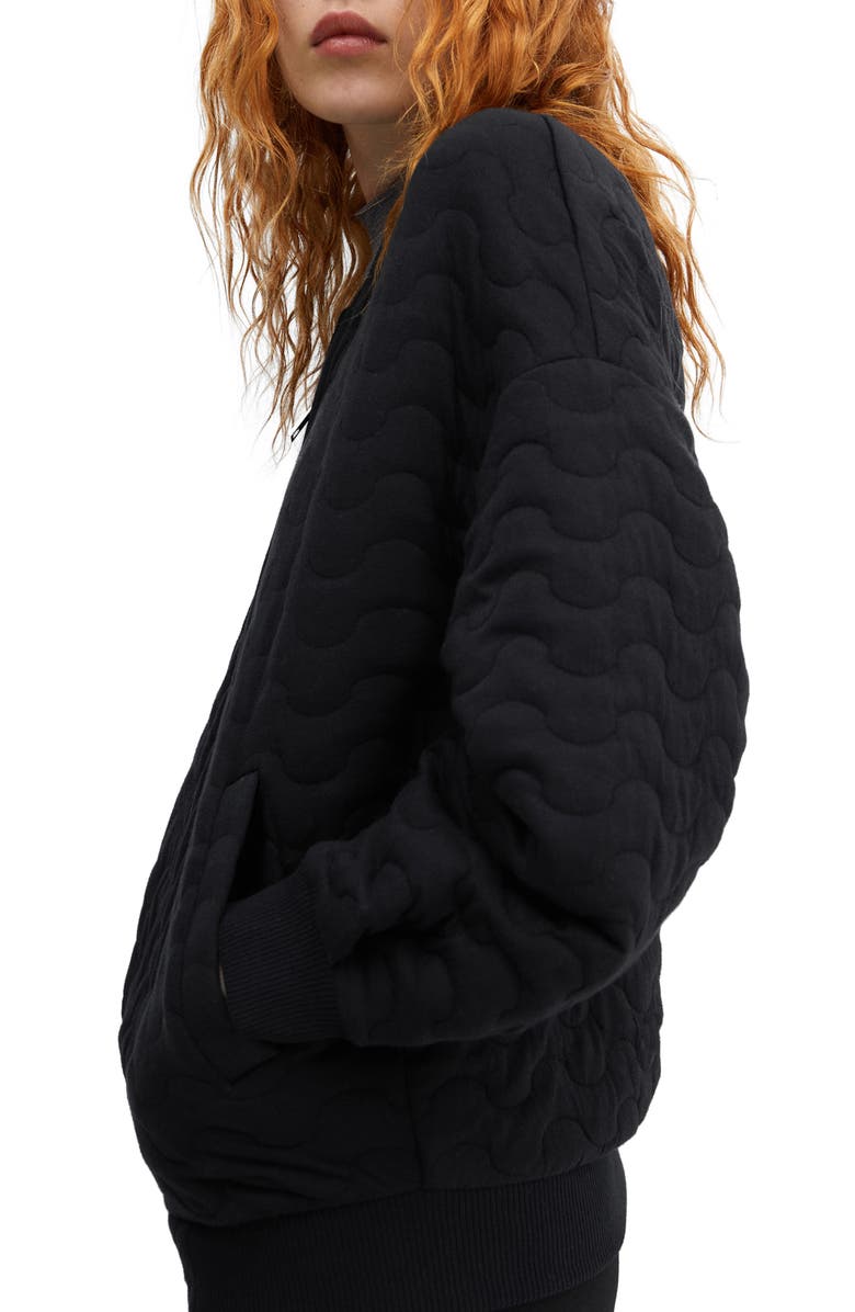 MANGO Oversize Quilted Bomber Jacket, Alternate, color, 
