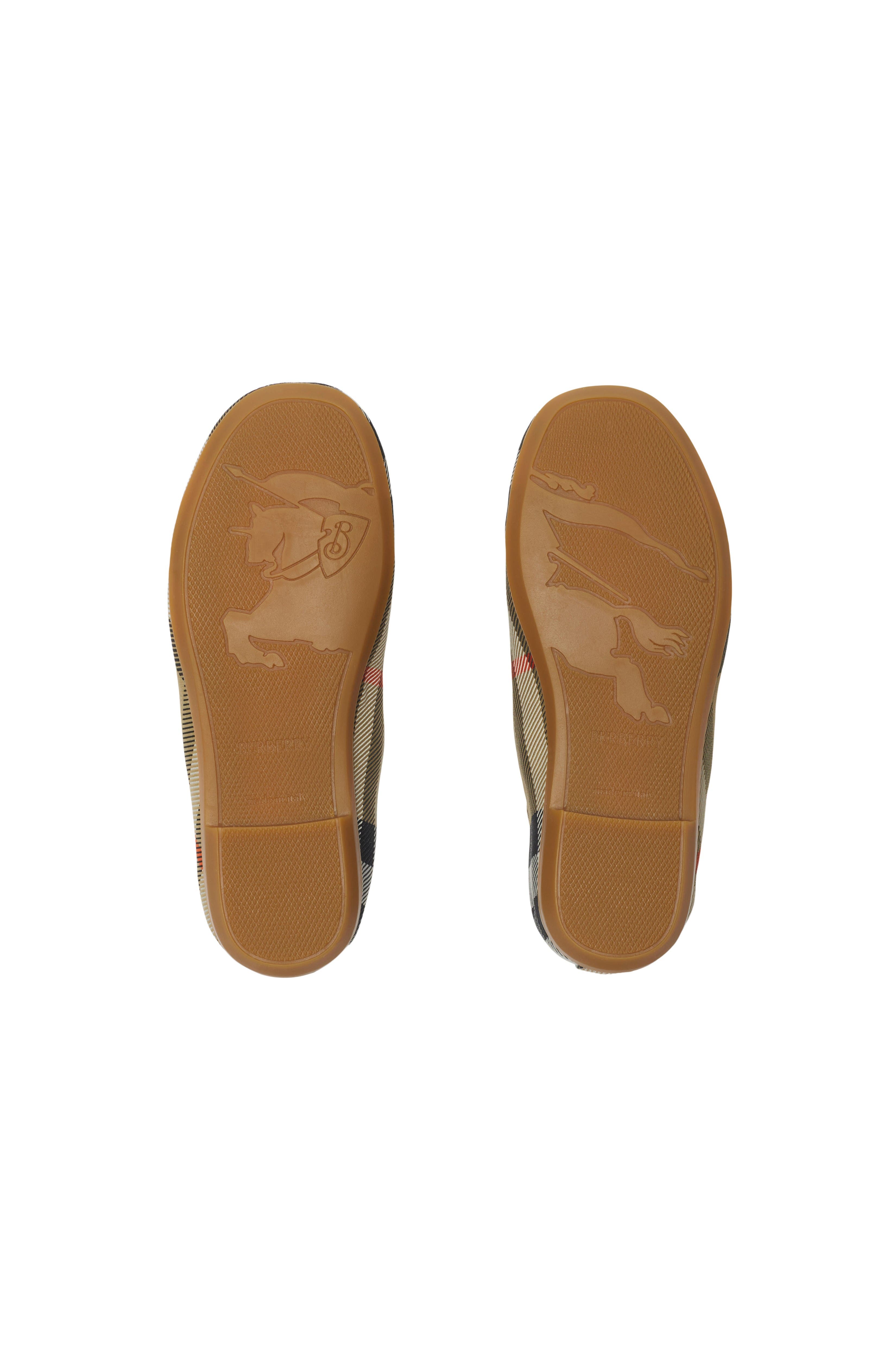 Burberry Check Ballerinas, Alternate, color, Sand