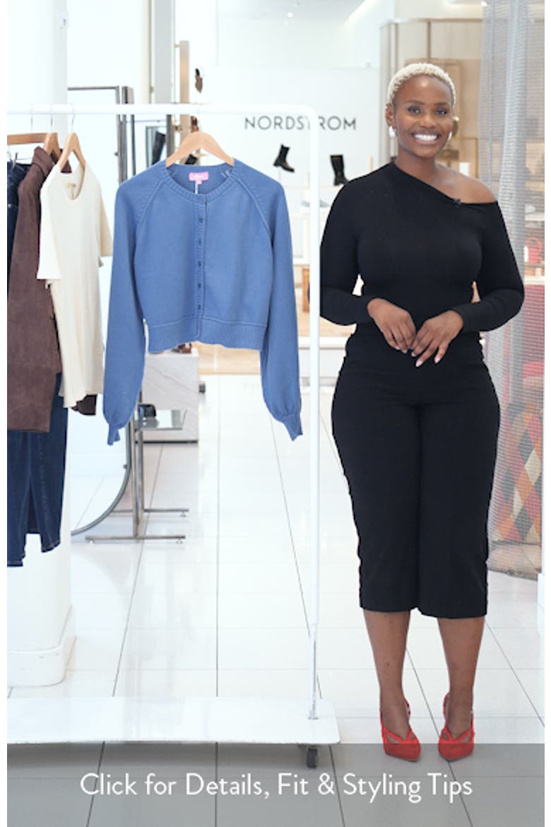 Sammi Balloon Sleeve Cotton Crop Cardigan video