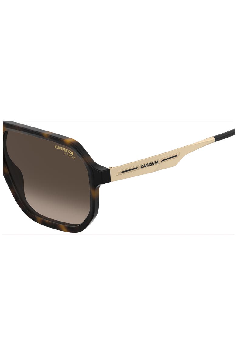 Victory 58mm Gradient Rectangular Sunglasses, Alternate, color, HAVANA/ BROWN SF