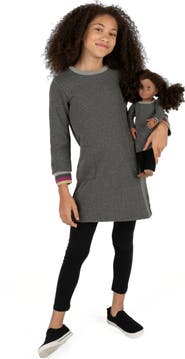 Leveret Girls Sweatshirt Dress with Matching Doll Dress