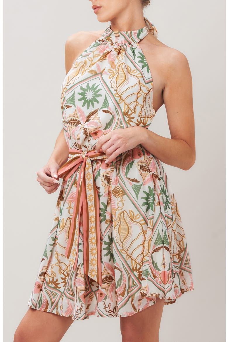 Print Minidress, Alternate, color, IVORY