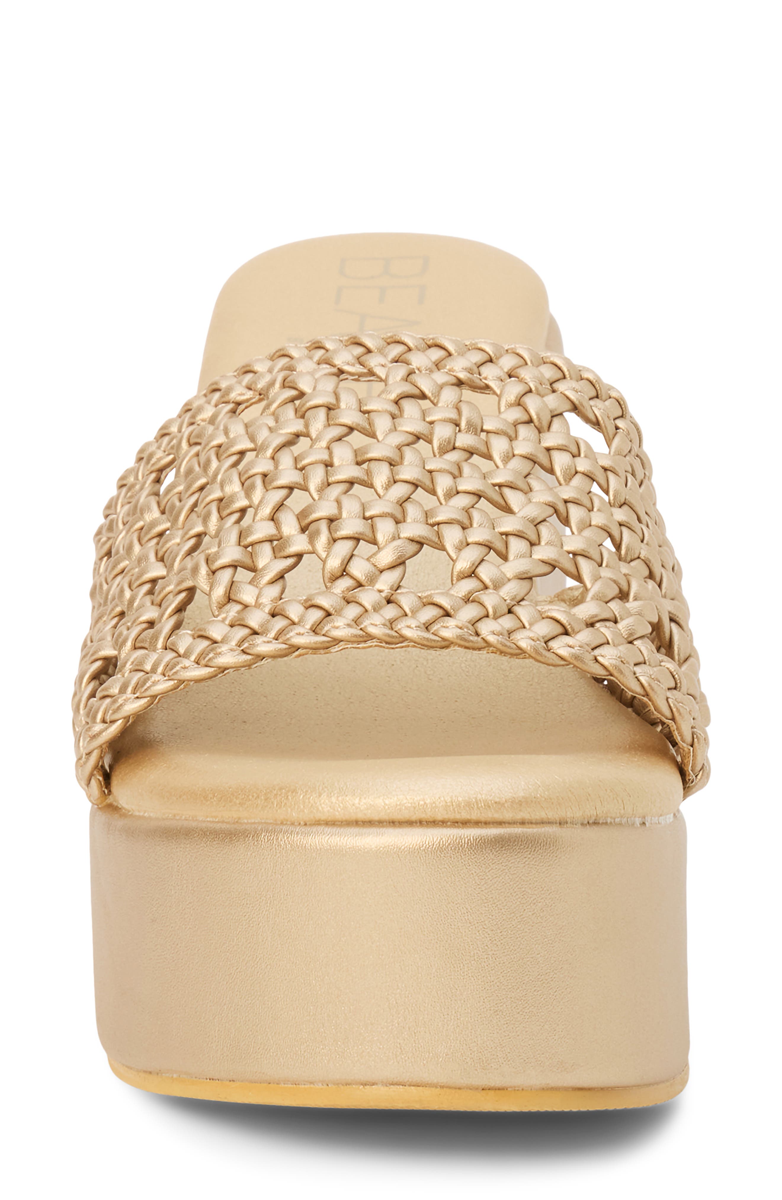 Coconuts by Matisse Beach by Matisse Cove Platform Slide Sandal, Alternate, color, Gold