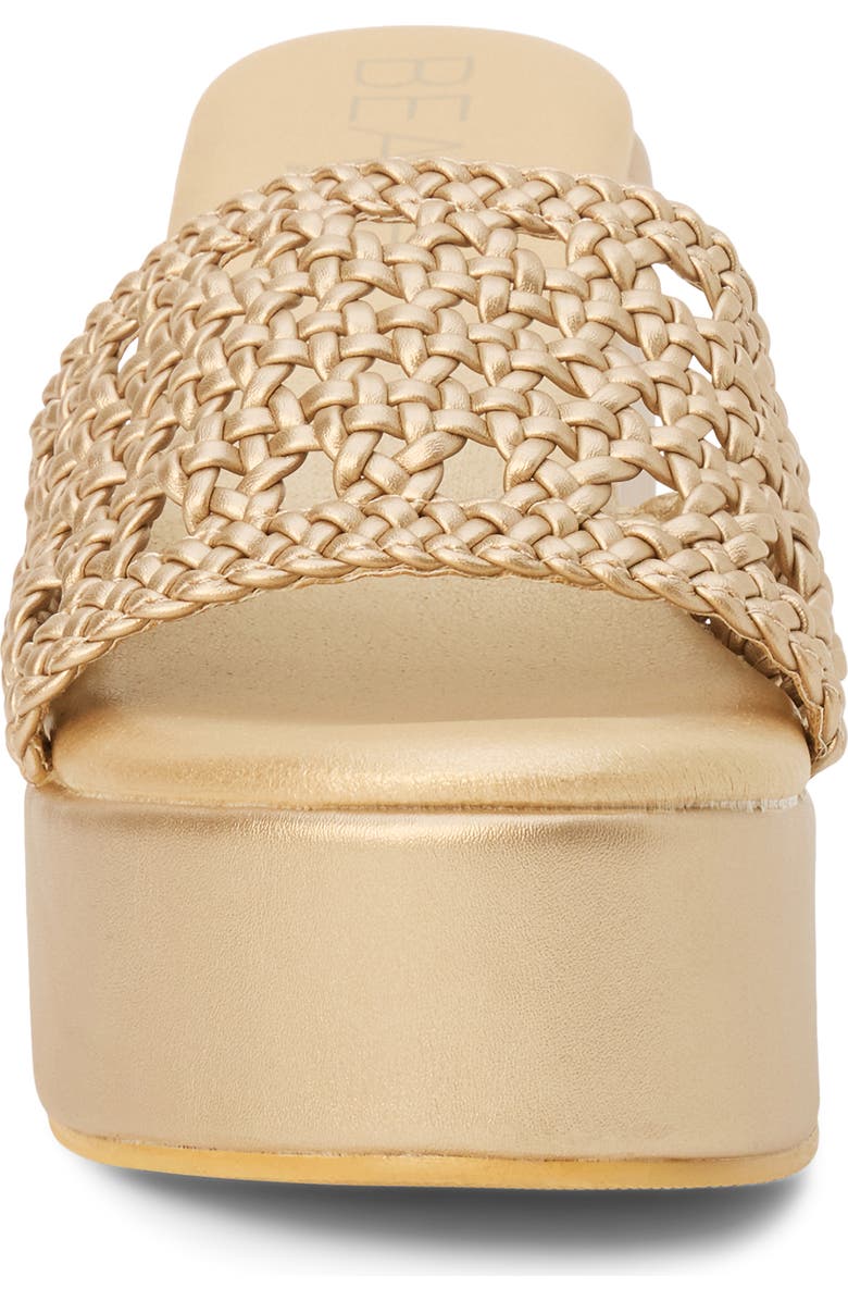 Coconuts by Matisse Beach by Matisse Cove Platform Slide Sandal, Alternate, color, Gold