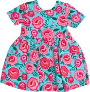 RuffleButts Knit Short Sleeve Twirl Dress