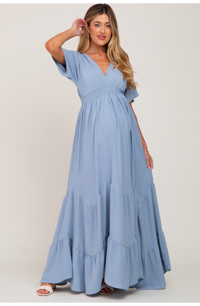 PinkBlush Deep V-Neck Maxi Dress, Main, color,