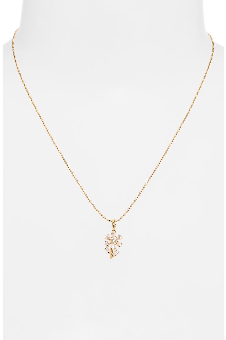 Flower Pendant Necklace, Alternate, color, GOLD