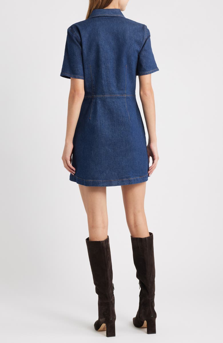 PAIGE Clementine Stretch Organic Cotton Denim Dress, Alternate, color, Bijoux
