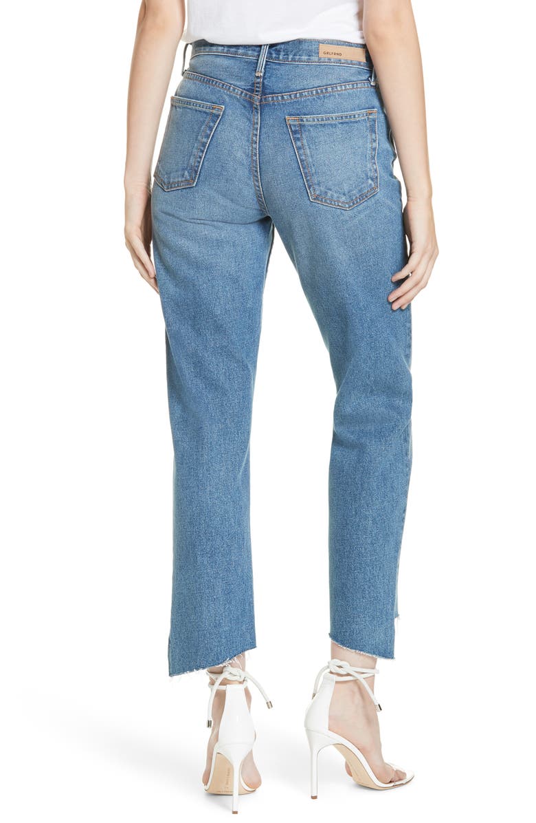 GRLFRND Helena Step Hem Straight Jeans, Alternate, color, 