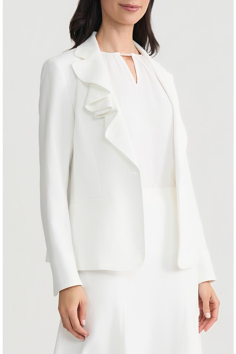 Ruffle Lapel Jacket, Alternate, color, LILY WHITE