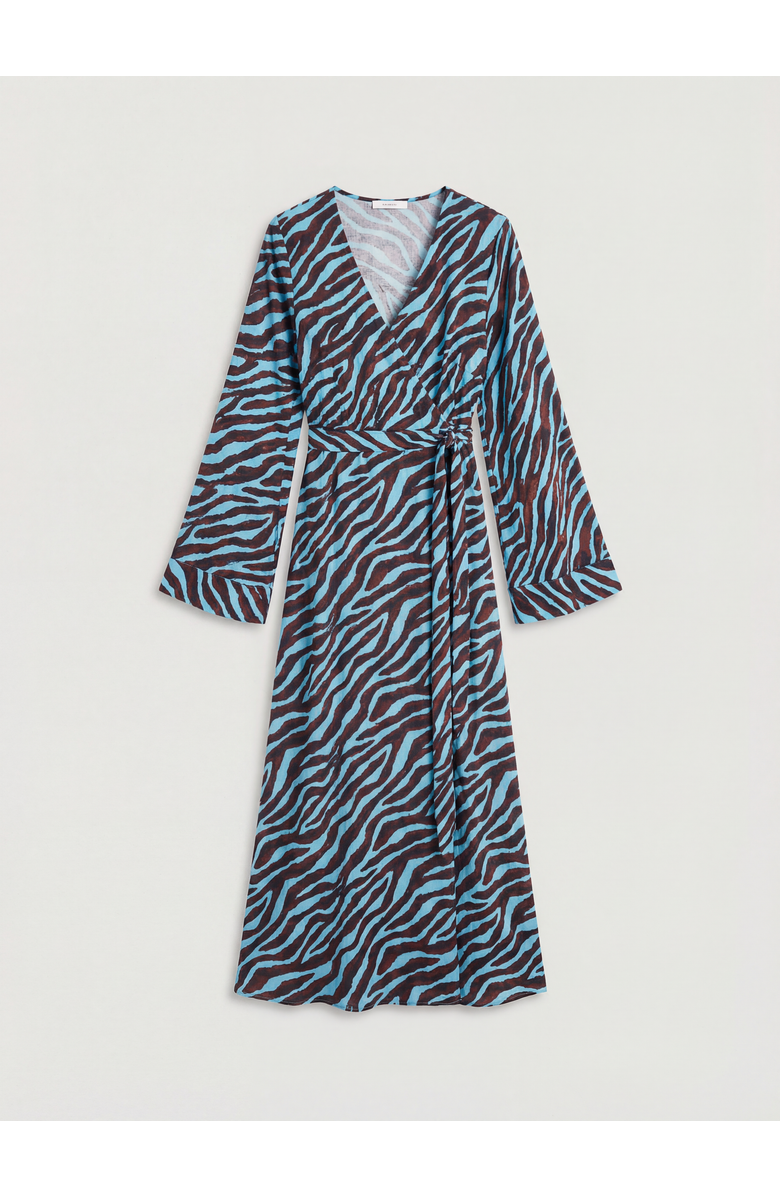 Warehouse Burnout Velvet Plunge Maxi Dress, Alternate, color, Blue