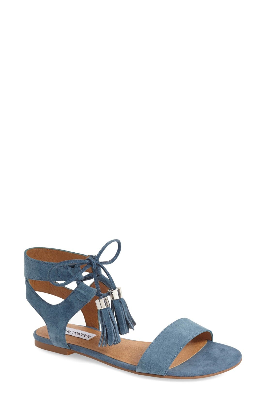 'Elivait' Sandal, Main, color, BLUE SUEDE