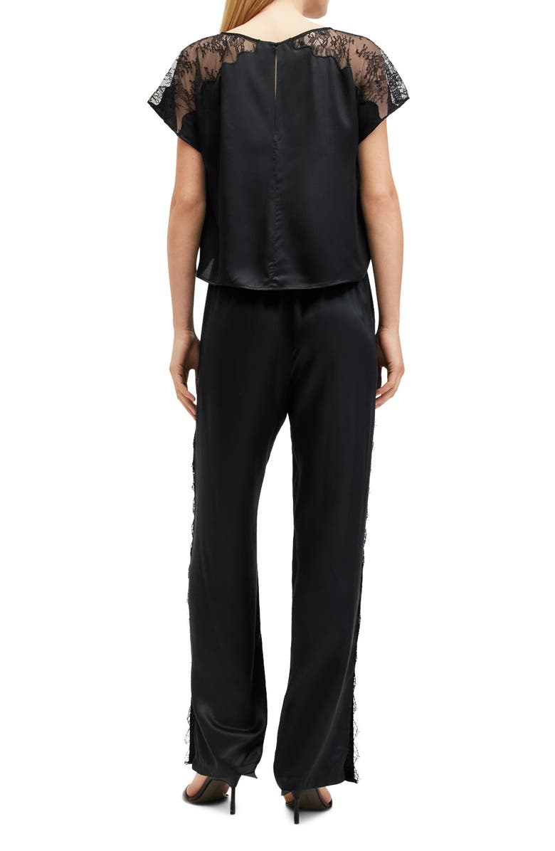 AllSaints Mari Short Sleeve Jumpsuit, Alternate, color, Black