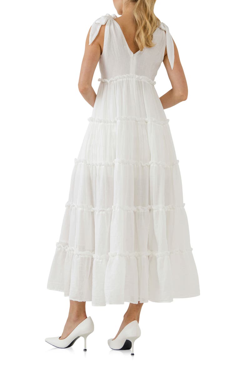 Tiered Maxi Dress, Alternate, color, WHITE