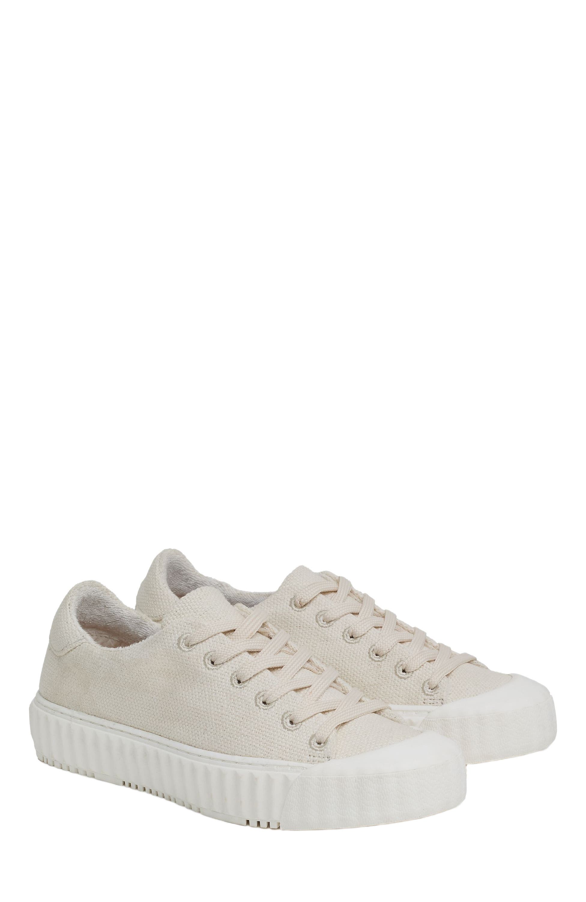 Celtic & Co. Lace Up Recyc Canvas Low Top Sneakers, Main, color, Ecru