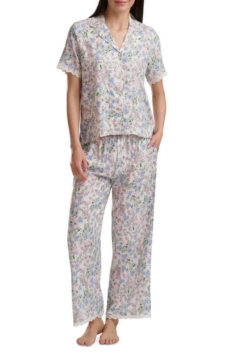 Splendid Notch Collar Crop Pajamas, Main, color,
