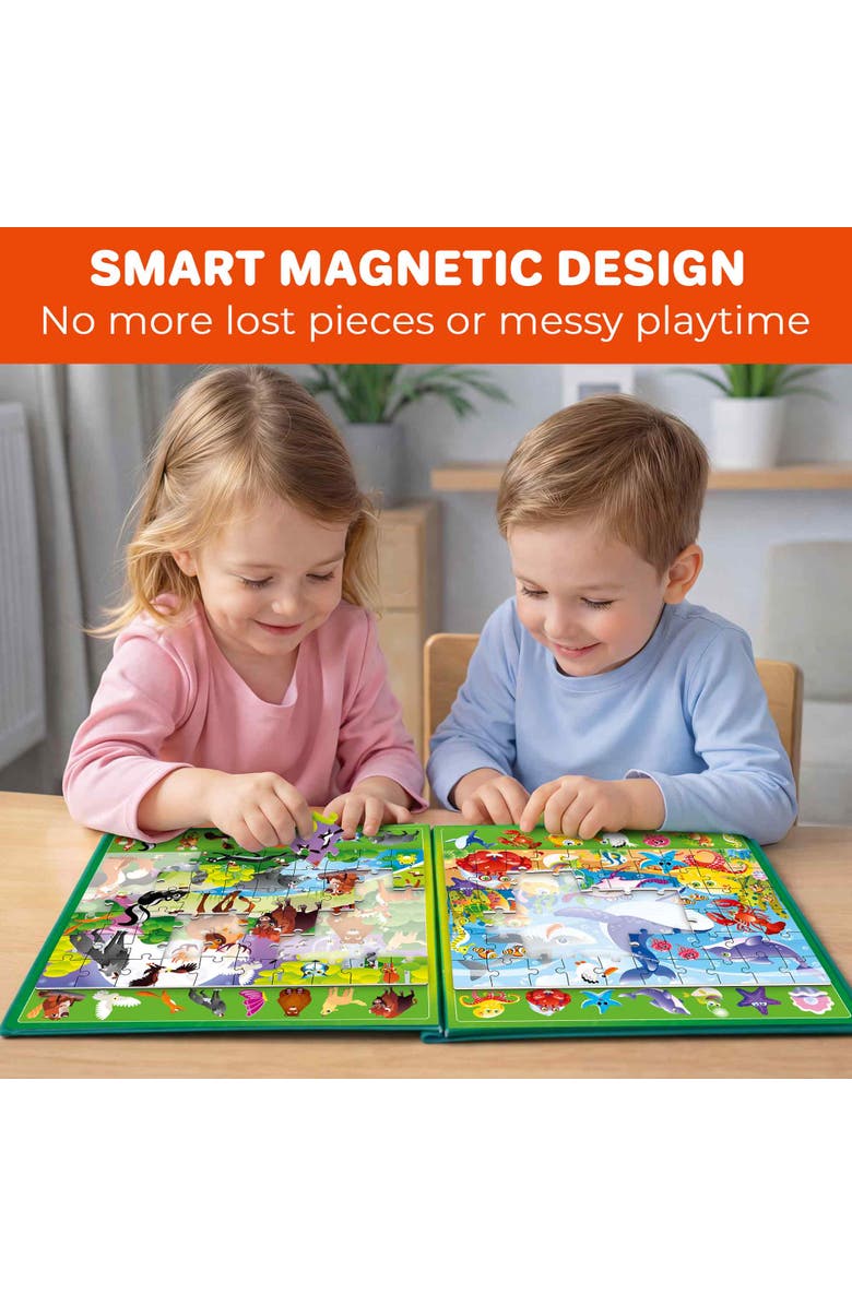 Quokka 60 Pieces Magnetic Puzzles for Toddlers, Alternate, color, Ocean