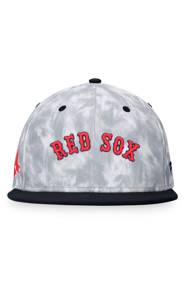 FANATICS Men's Fanatics Branded Black/White Boston Red Sox Smoke Dye Fitted Hat, Alternate, color, 