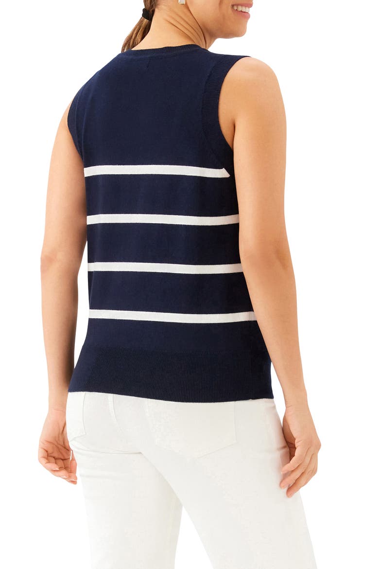 Stripe Sweater Vest, Alternate, color, NAVY OFF WHITE